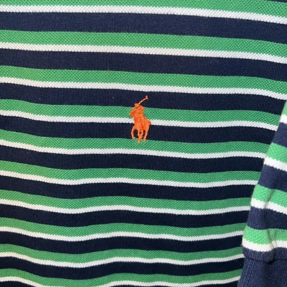 Polo Ralph Lauren shirt blue green white orange